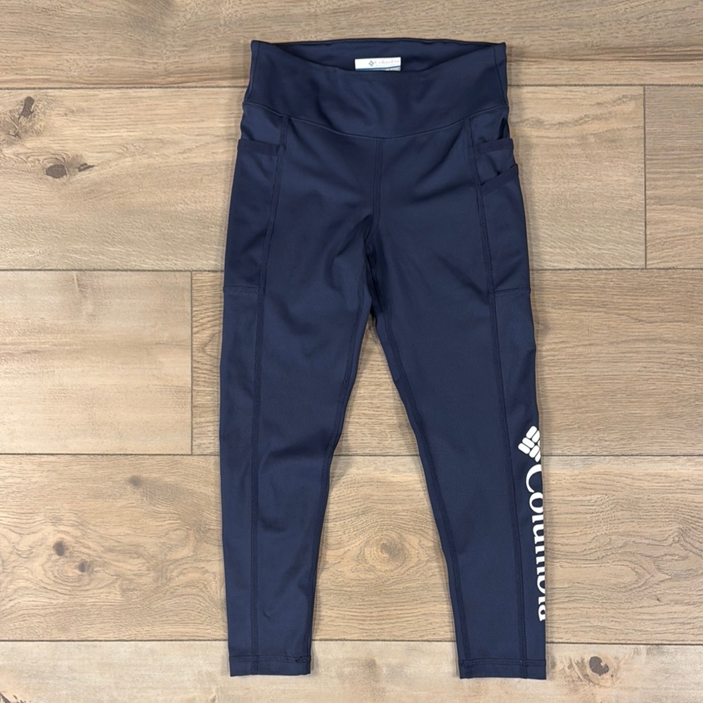 Columbia Girls Lodge Navy Blue Leggings - Picture 2 of 12